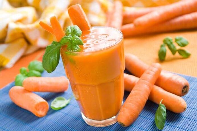 carrot and apple juice is indicated for pancreatitis